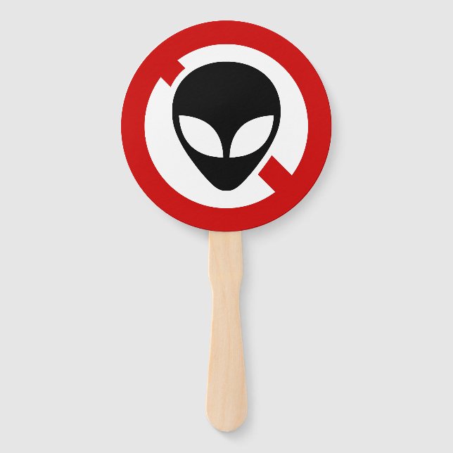 NO ALIENS HAND FAN (Front)