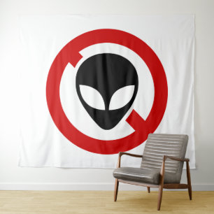 NO ALIENS TAPESTRY