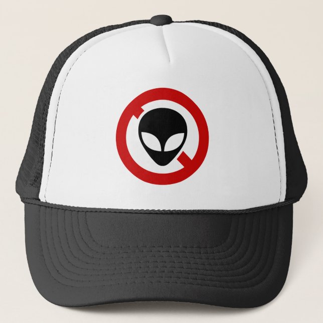 NO ALIENS TRUCKER HAT (Front)