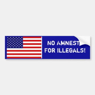 No Amnesty Bumper Sticker