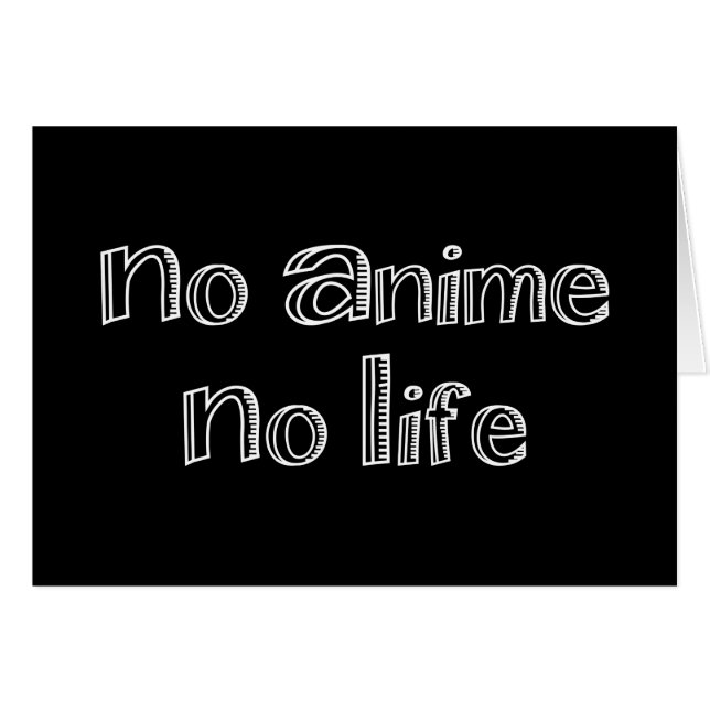 no anime no life greeting card (Front Horizontal)