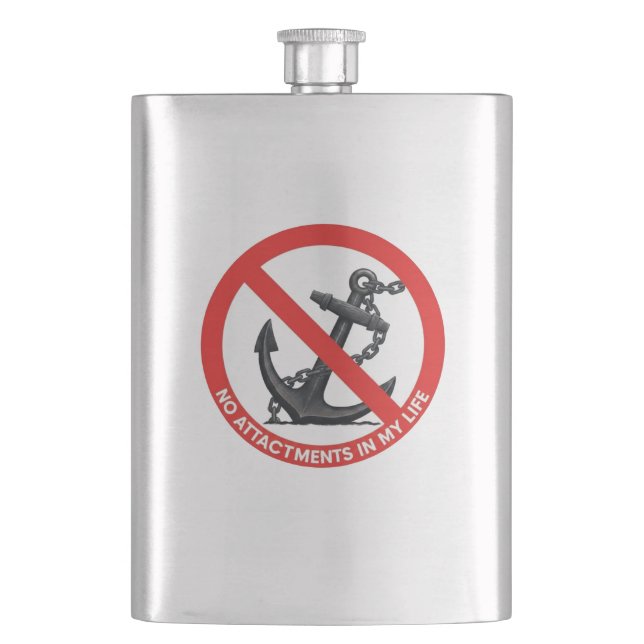 No attachments in my life hip flask (Front)