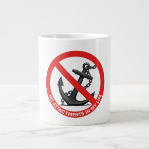 No attachments in my life large coffee mug