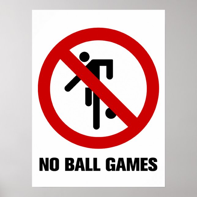 NO Ball Games ⚠ Thai Park Sign ⚠ (Front)