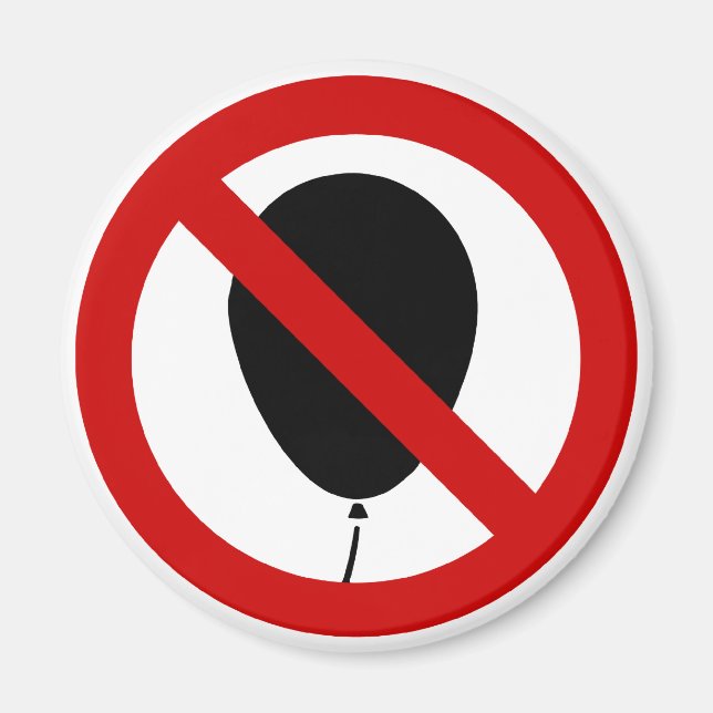 NO Balloon ⚠ Thai Sign ⚠ Magnet (Front)