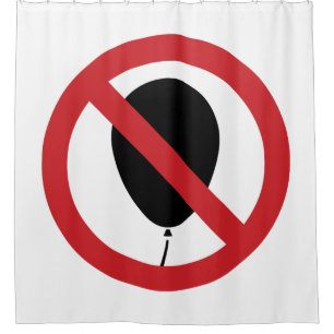 NO Balloon ⚠ Thai Sign ⚠ Shower Curtain