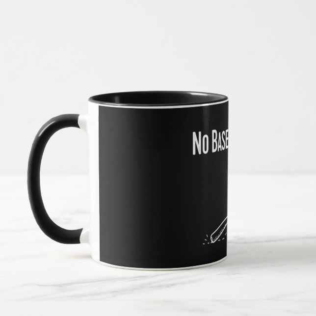 No Baseball Today Sad Stick Figure Baseball lovers Mug (Left)