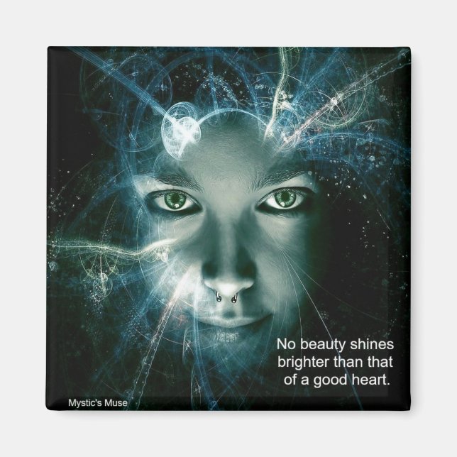 No Beauty Shines Brighter Square Magnet (Front)