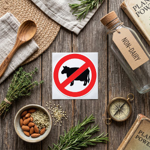 No Beef Sign Classic Round Sticker