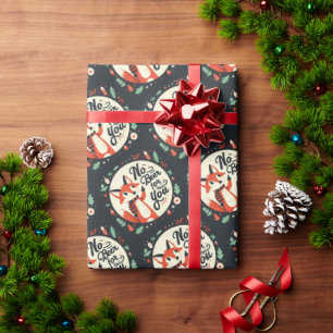 No beer for you Christmas Fox Wrapping Paper