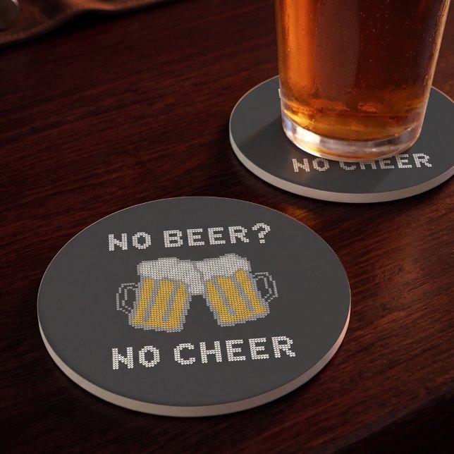 No Beer No Cheer | Funny Christmas Bar Decor | Coaster (Creator Uploaded)