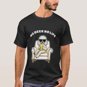 No Beer No Life Toy Poodle Funny Dog with Sunglass T-Shirt