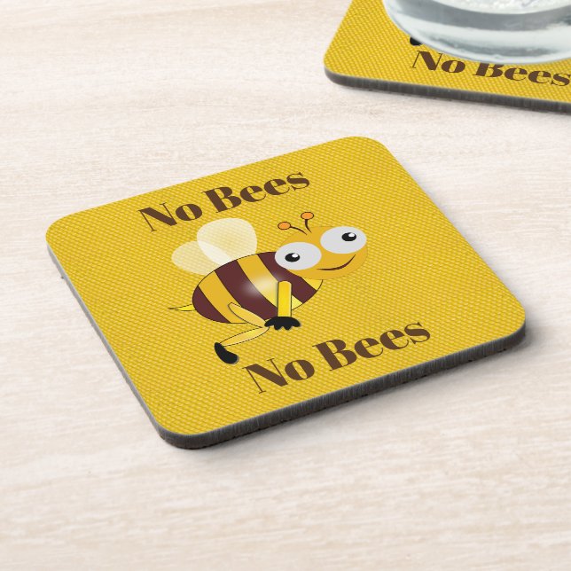 No Bees No Butts Beverage Coaster (Left Side)