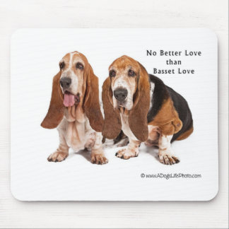 no better love than basset love mouse pad