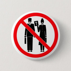 No Bible Thumpers 6 Cm Round Badge