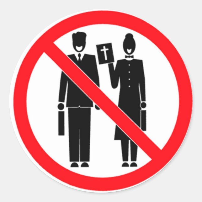 No Bible Thumpers Classic Round Sticker (Front)