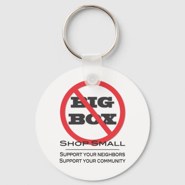 No Big Box Stores! Key Ring (Front)