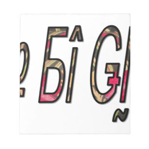 No Bigiji Text Art Print Notepad