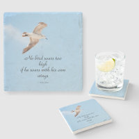 No Bird Soars Too High Seagull in Flight Blue