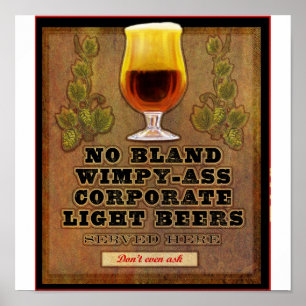 No bland beers served here poster