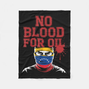 No Blood For Oil Fleece Blanket