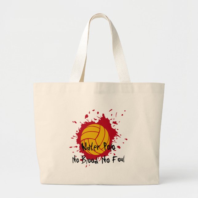 No Blood No Foul Large Tote Bag (Front)