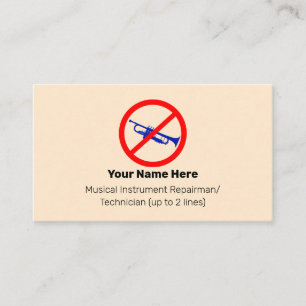 No Blue Tpts. Instrument Tech Blanched Almond Business Card