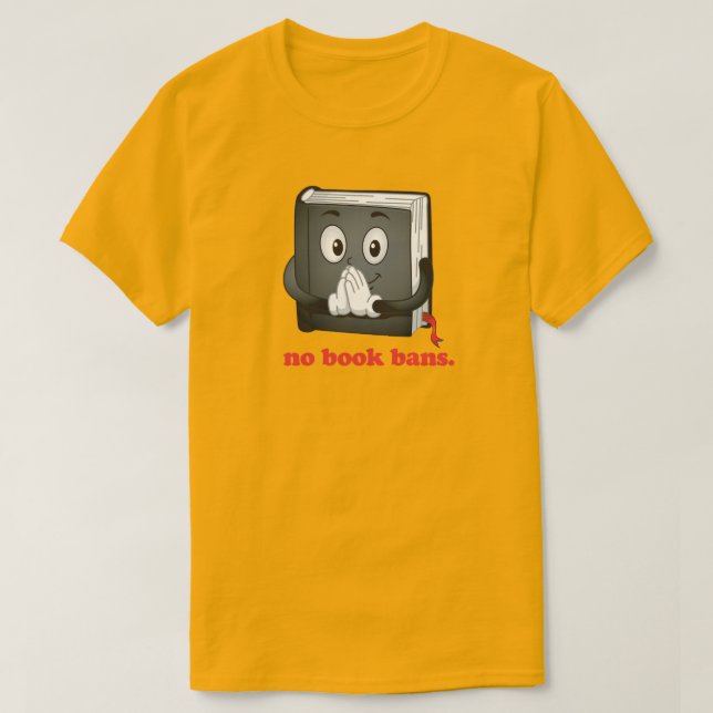 No Book Bans Please T-Shirt (Design Front)