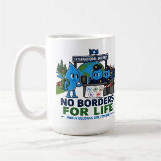 No Borders for Life Water Conservation Coffee Mug
