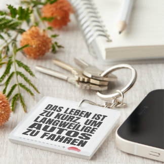 no boring cars key ring