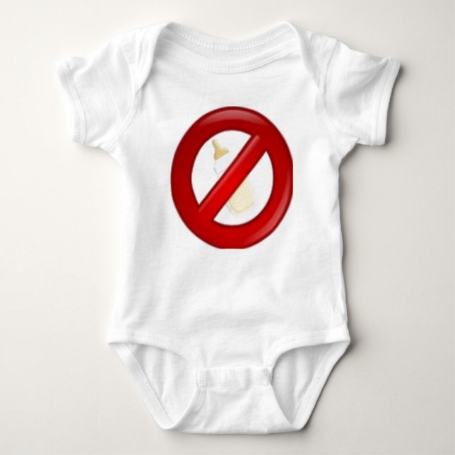 no bottles baby bodysuit (Front)