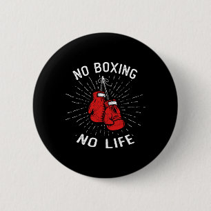 No Boxing No Life Punch Boxing Gloves Martial Arts 6 Cm Round Badge