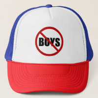 No Boy Allowed Sign Typography Hat