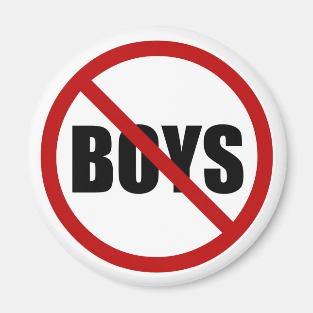 No Boys Allowed Icon Magnet (Front)