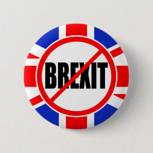 "NO BREXIT" 6 CM ROUND BADGE