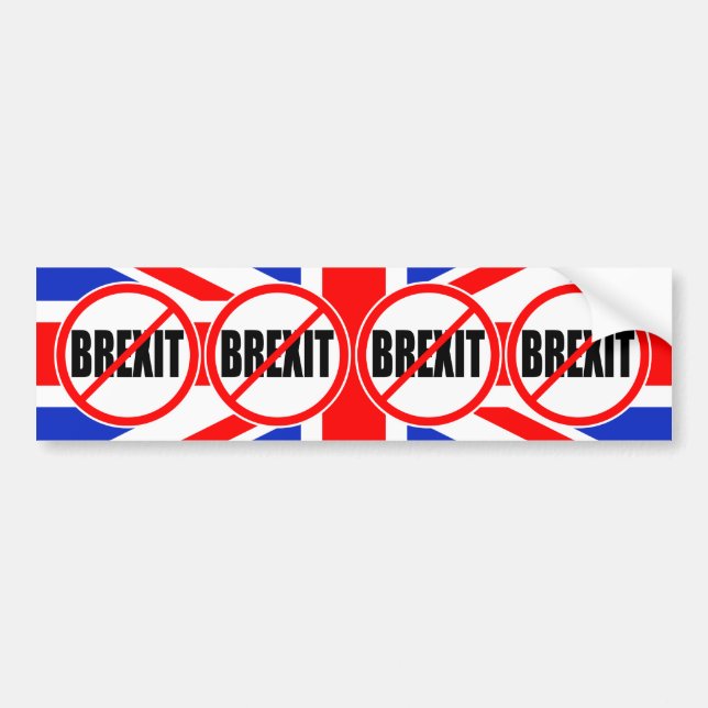 "NO BREXIT" BUMPER STICKER (Front)