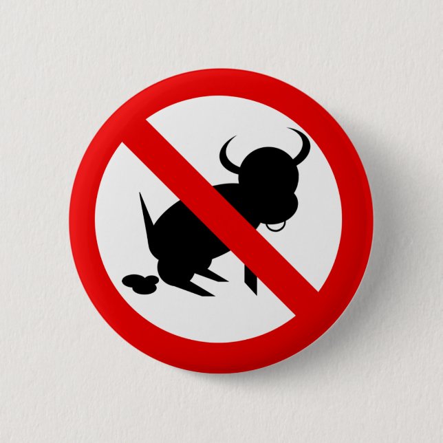 No Bull 6 Cm Round Badge (Front)