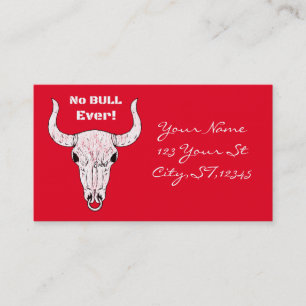 No Bull Ever Thunder_Cove Classic Business Card