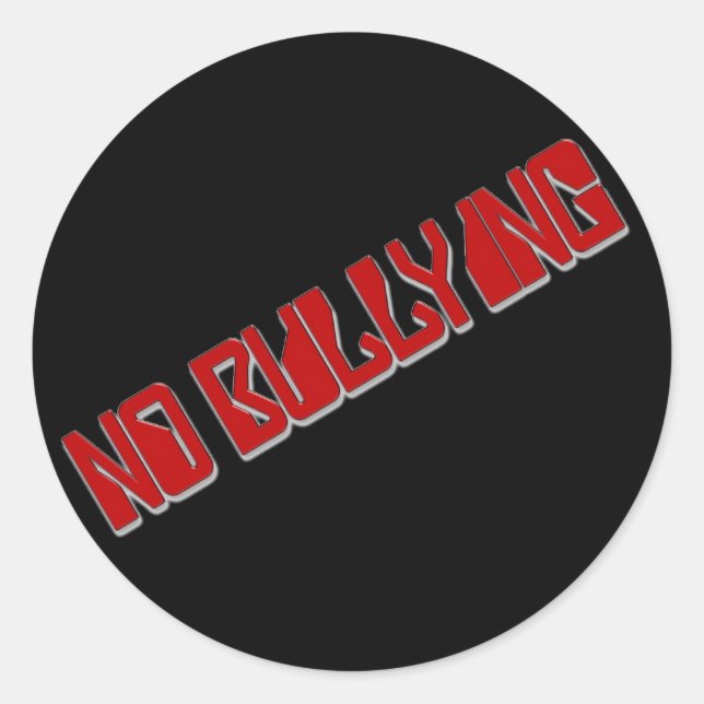 No Bullying Classic Round Sticker (Front)