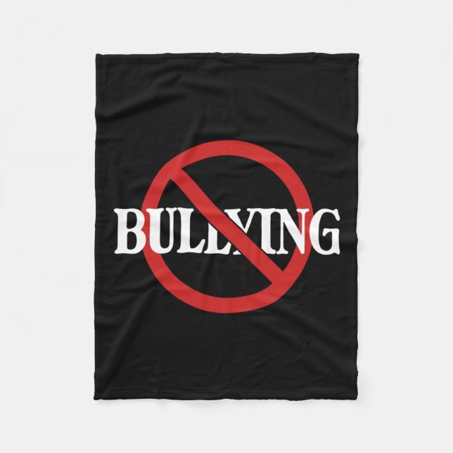 No Bullying Stop Bullying Kindness Orange Unity Fleece Blanket (Front)