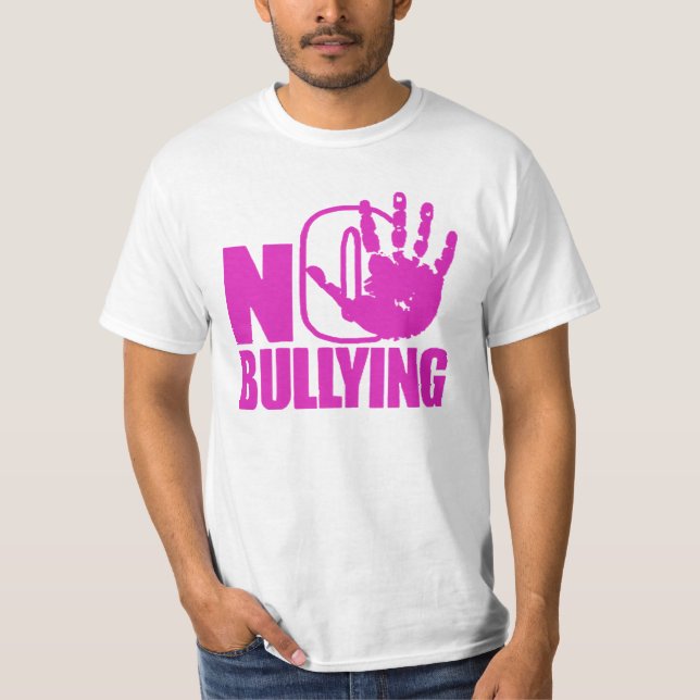 No Bullying, Stop bullying Pink T-shirts (Front)
