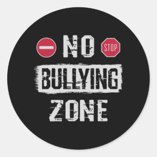 No Bullying Zone Classic Round Sticker