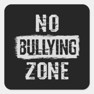 No Bullying Zone Square Sticker