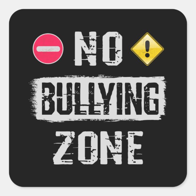 No Bullying Zone Square Sticker (Front)