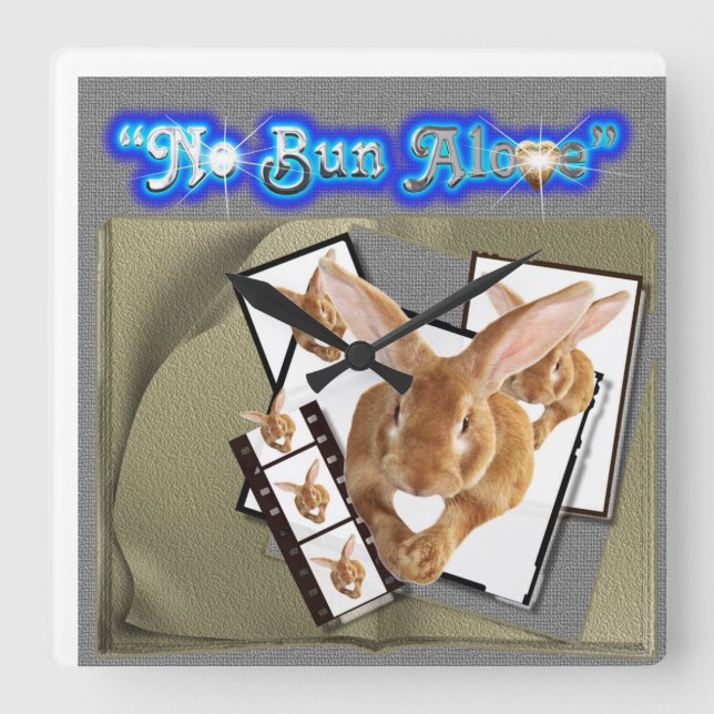 No bun Alone Wallclock (Front)