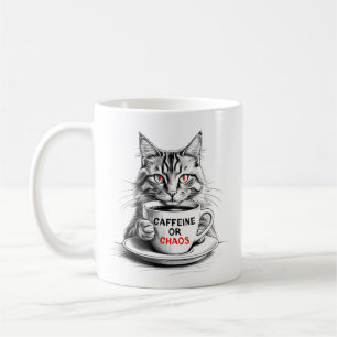 No Caffeine No Mercy Cat Coffee Lover Mug