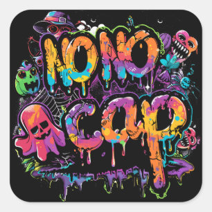 No cap   ExDesigner   Halloween Square Sticker