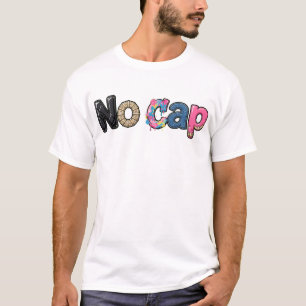 "No Cap" Mixed-Style Leather, Gold Jewelry, Graffi T-Shirt