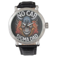 No Cap Sigma Dad Viking Skull Tee for Fathers