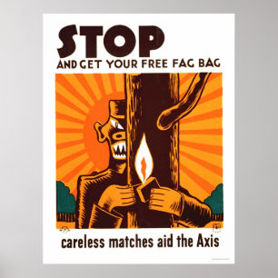 No Careless Matches 1942 WPA Poster